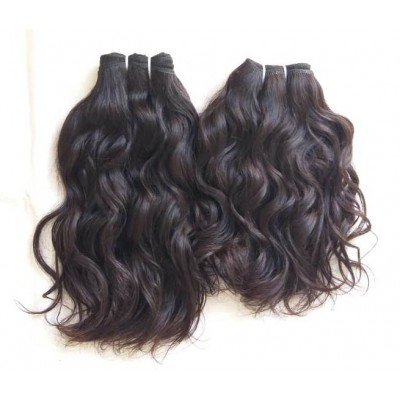 Natural raw wavy hair